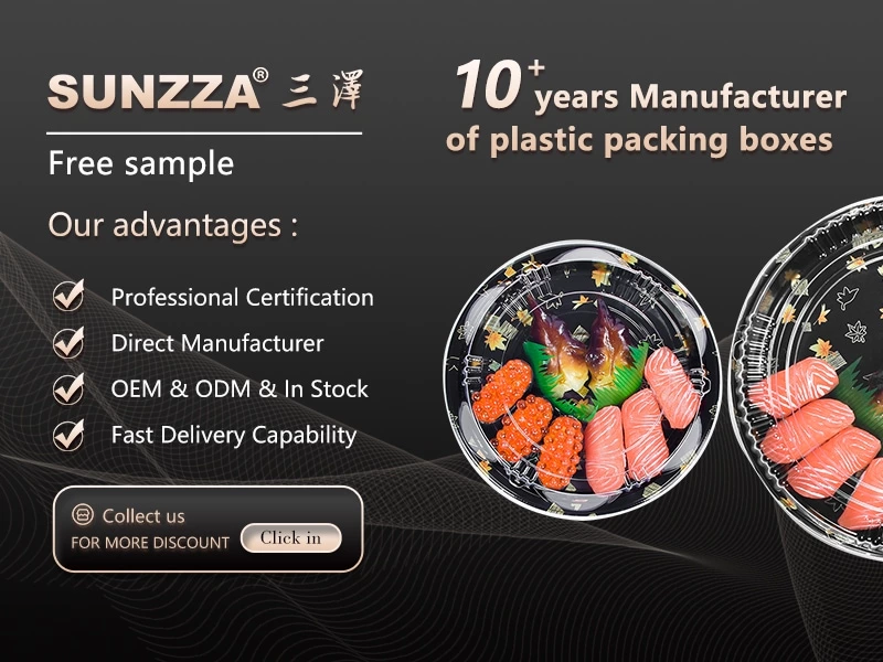 Shallow Round Tray For Sushi Box