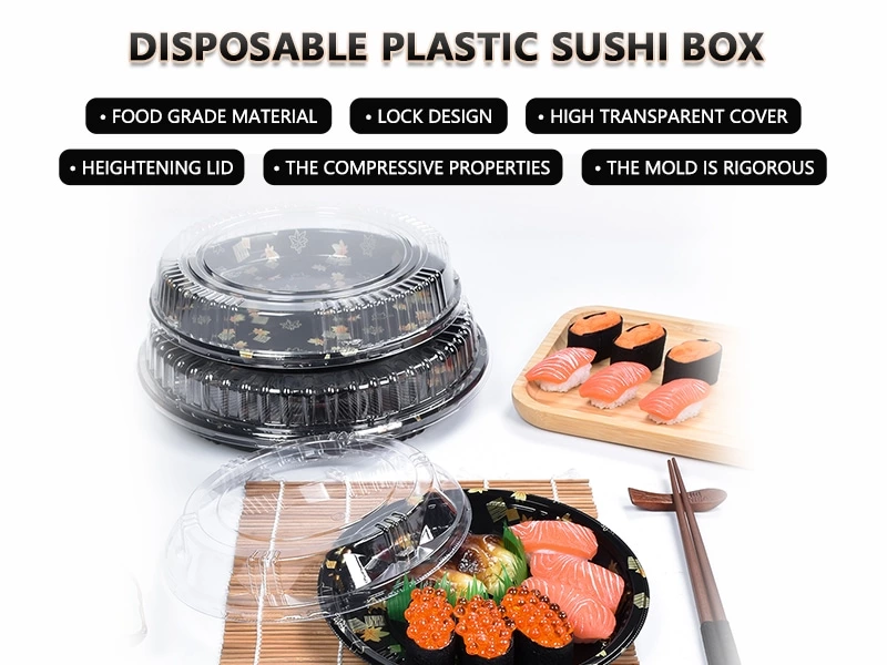 Shallow Round Tray For Sushi Box