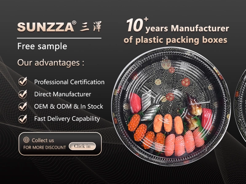 Deep Round Tray For Sushi Box