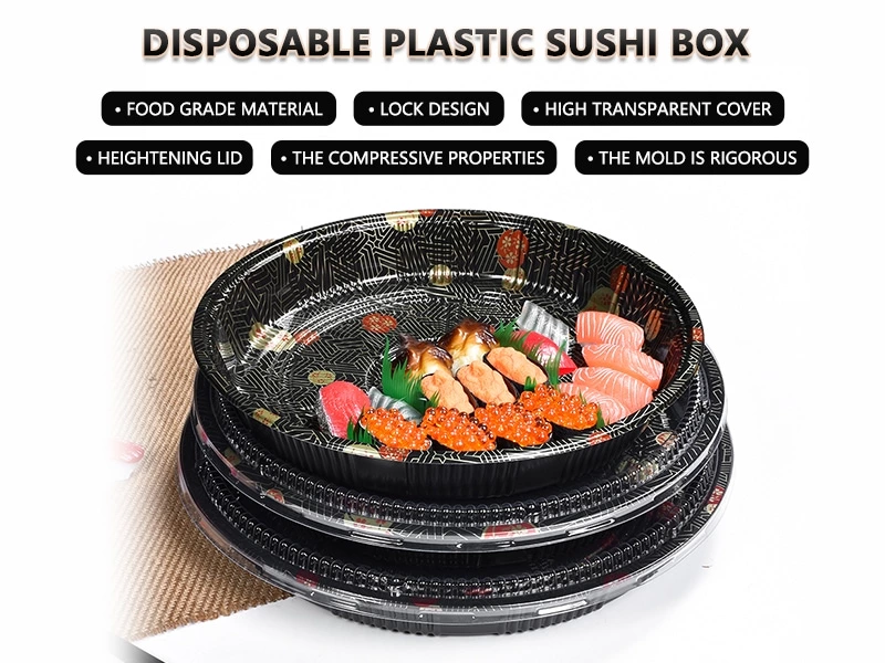 Deep Round Tray For Sushi Box