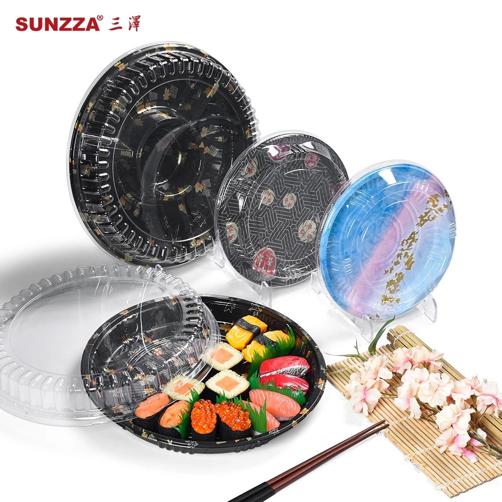 Shallow Round Tray For Sushi Box