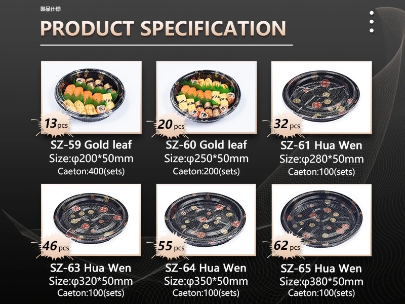 Deep Round Tray For Sushi Box