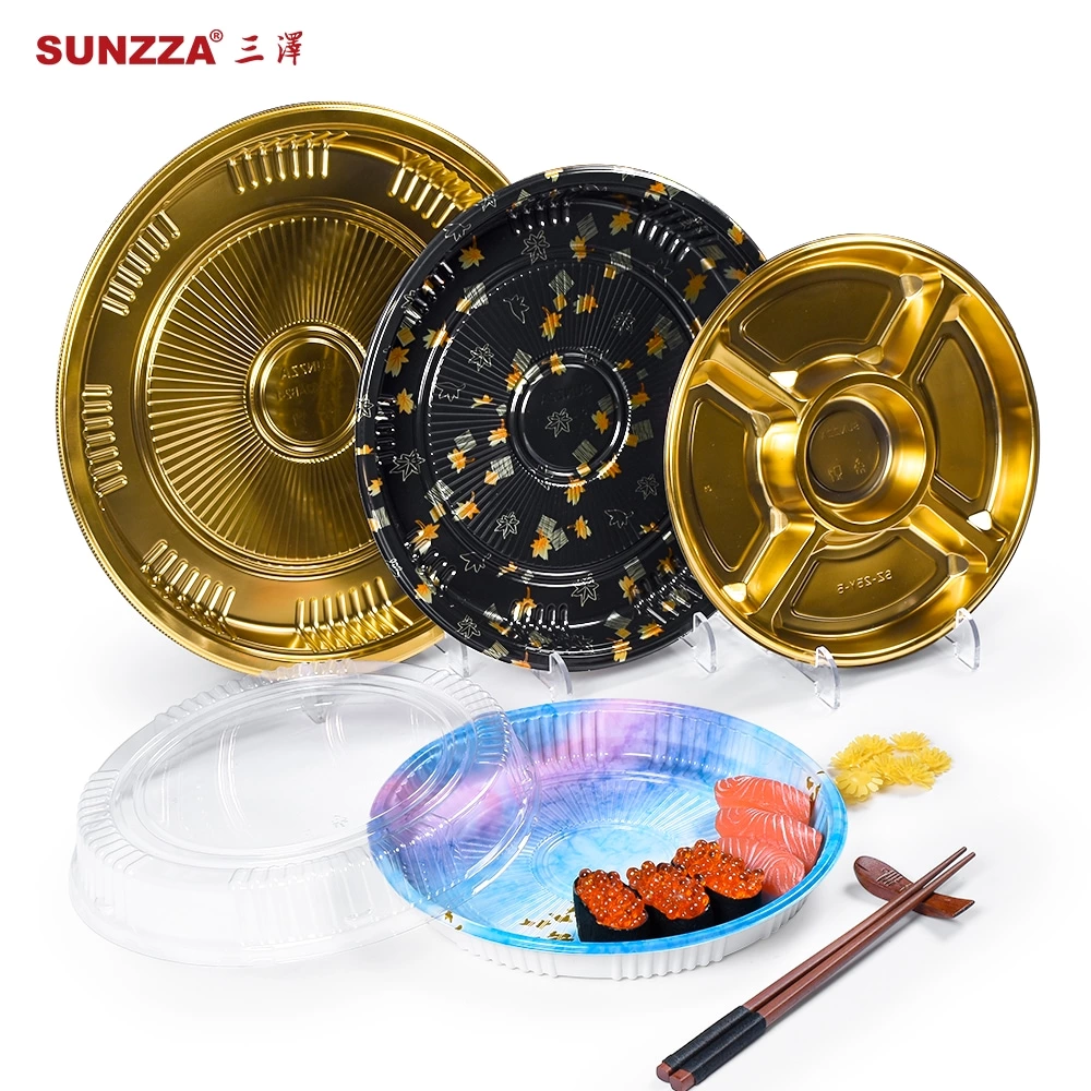 Shallow Round Tray For Sushi Box