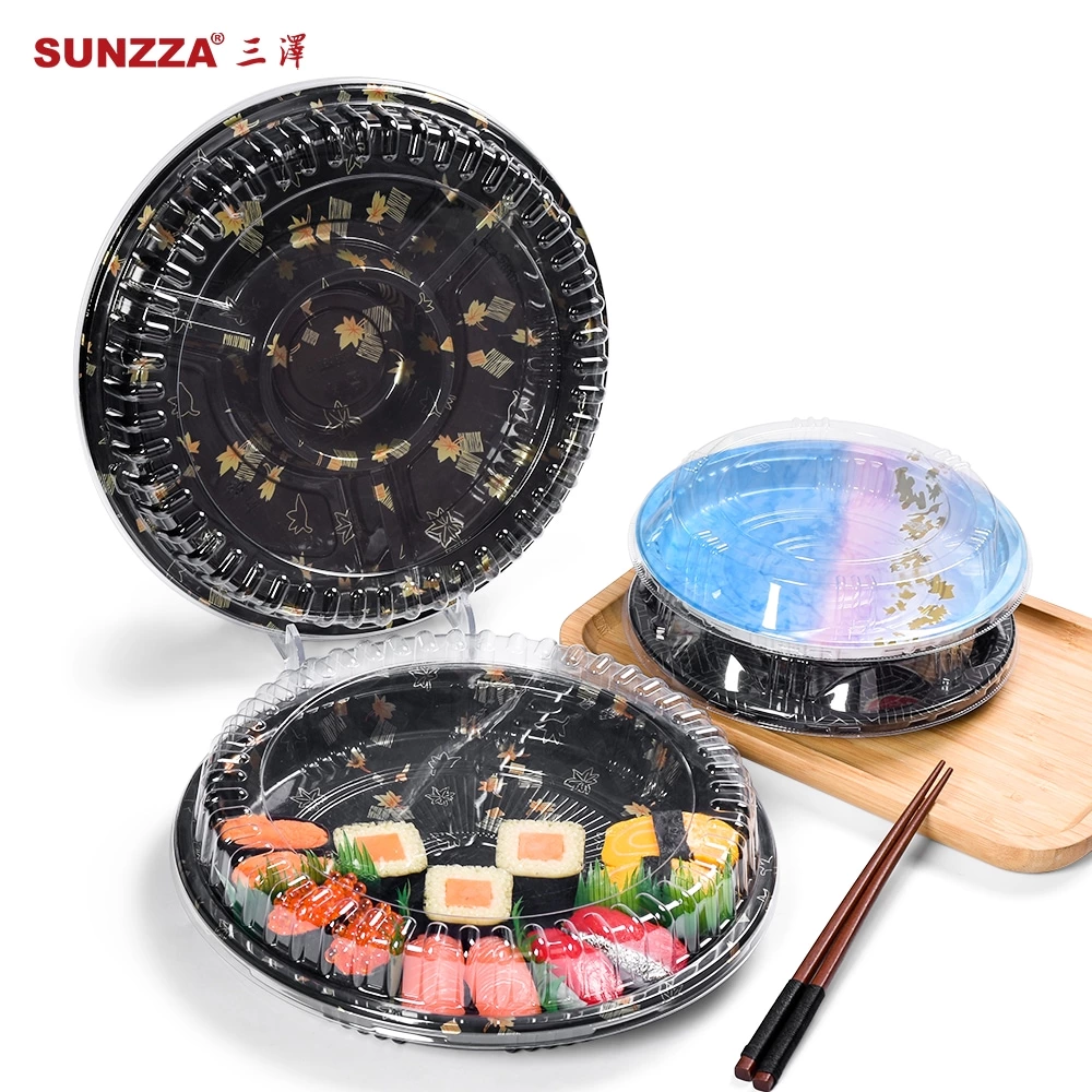 Shallow Round Tray For Sushi Box